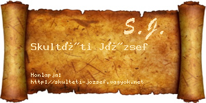 Skultéti József névjegykártya